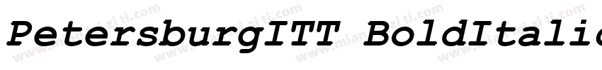 PetersburgITT BoldItalic字体转换